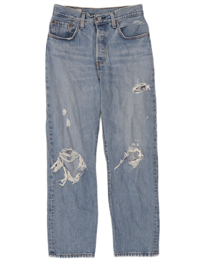 Blugi drepți distressed 501 Levi's pentru femei W26 L26 albaștri