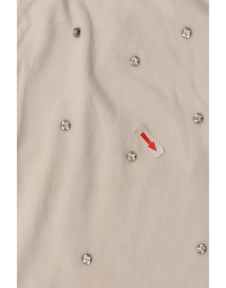 Top Crop Halter pentru femei Zara UK 8 Small White