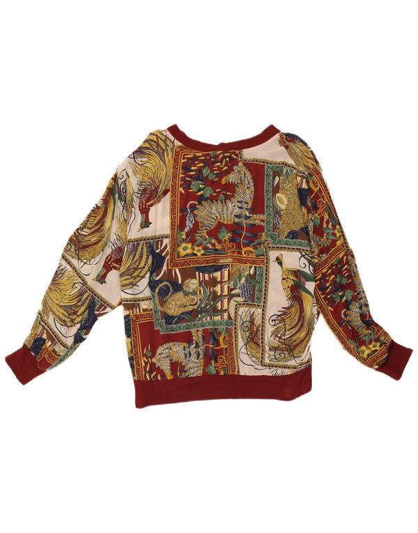 Bluză cu mânecă lungă Salvatore Ferragamo pentru femei, mărime unică, burgundă