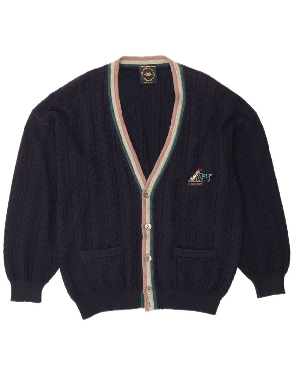 Pulover cardigan bărbați Il Granchio, mare, bleumarin