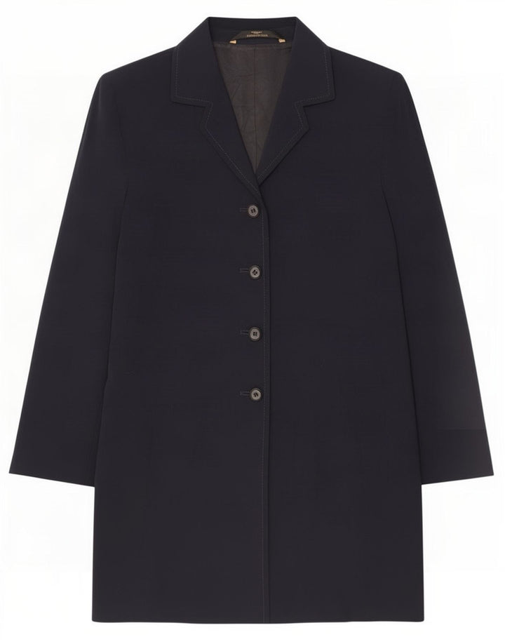 Palton pentru femei Marks & Spencer St. Michael UK 14 mare, poliester bleumarin