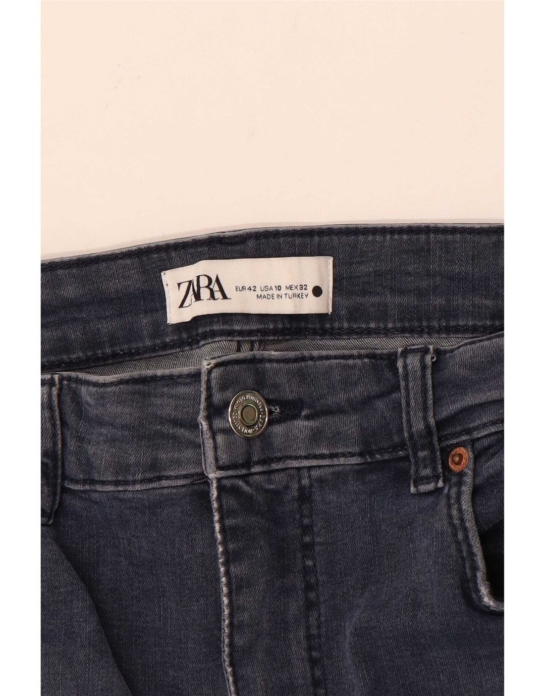 Blugi slim pentru femei Zara EU 42 Large W32 L28 Bleumarin