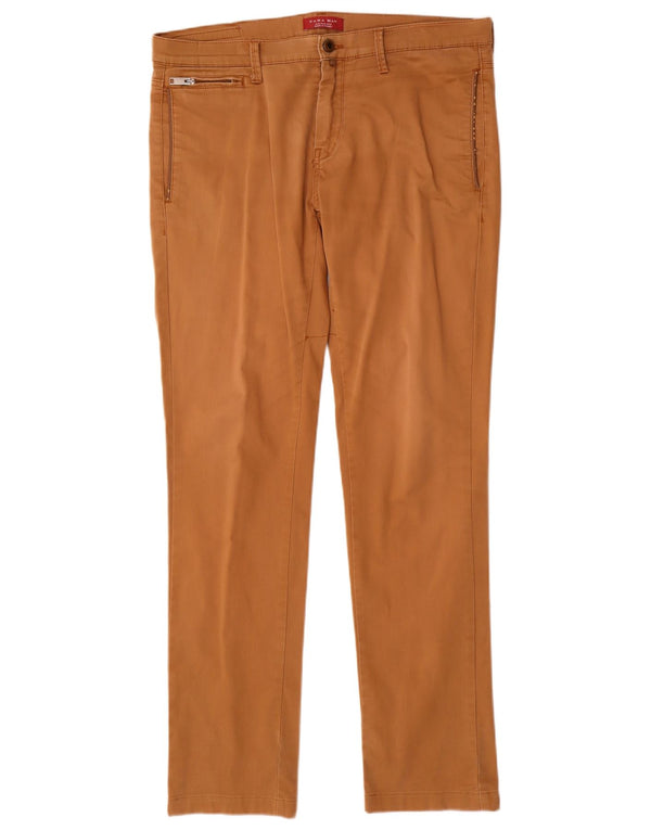 Pantaloni chino slim pentru bărbați Zara EU 42 Large L32 L32 Bej