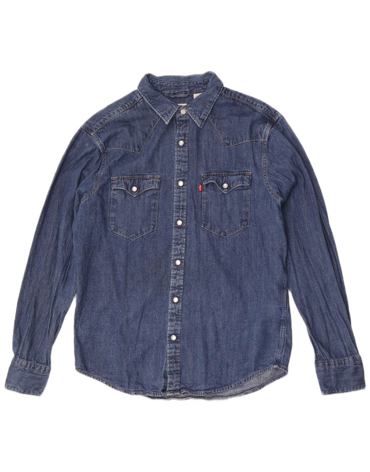 Cămașă de denim standard pentru bărbați Levi's, bumbac albastru mediu