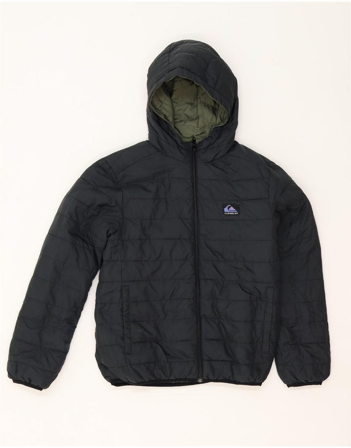 Jachetă căptușită reversibilă cu glugă Quiksilver pentru băieți 11-12 ani kaki mediu