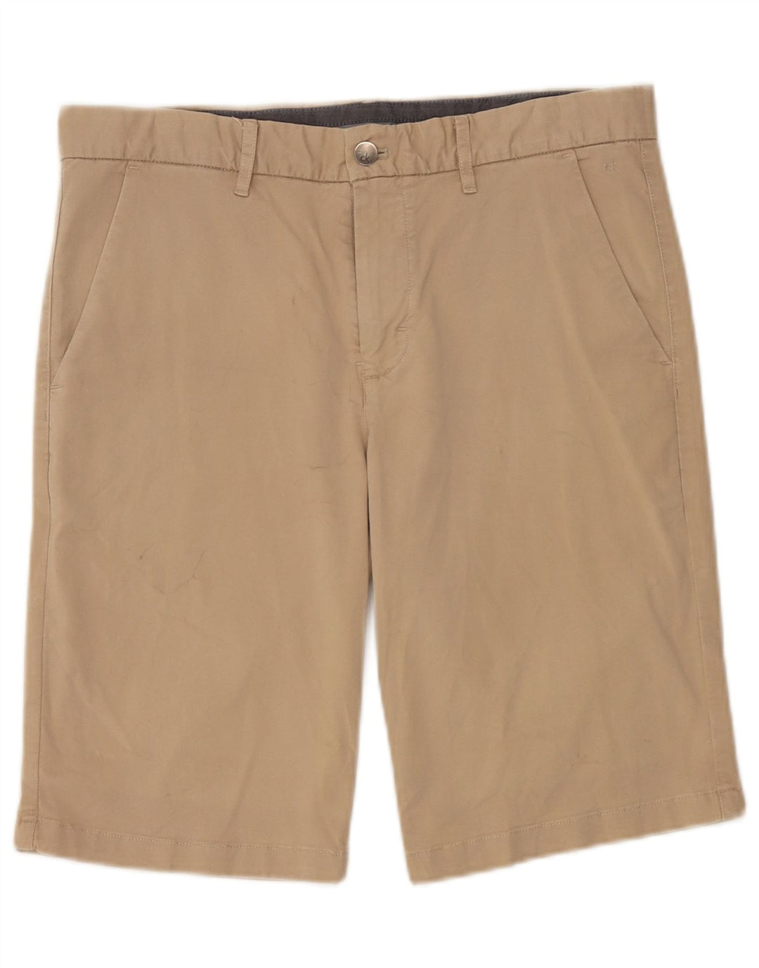 Pantaloni scurți chino Calvin Klein pentru bărbați W32, bumbac mediu bej