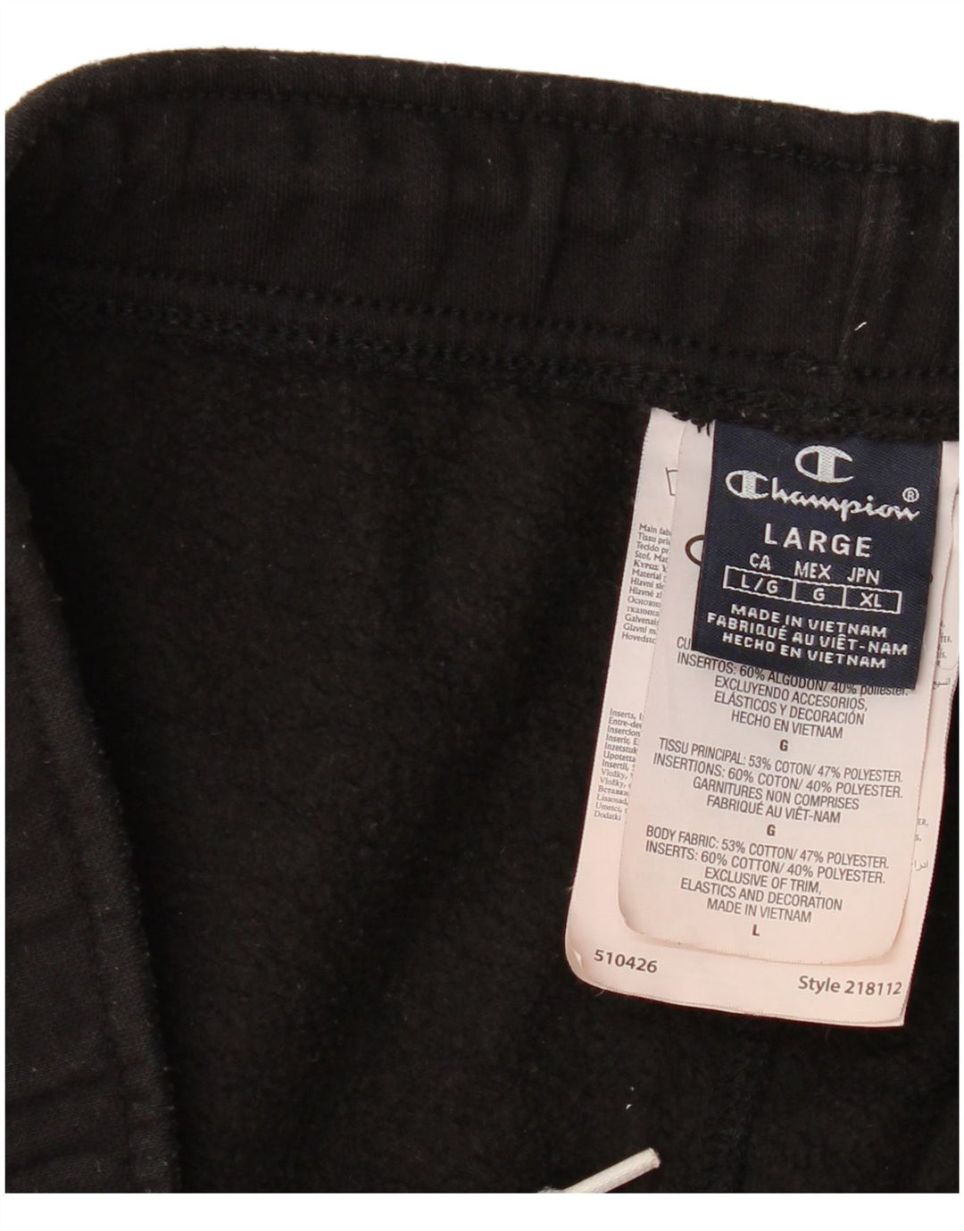 Pantaloni de trening pentru bărbați Champion, mari, negru, bumbac