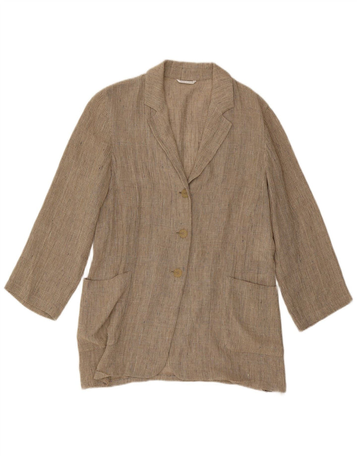 Jachetă Blazer pentru femei Max Mara UK 12 Medium Bej Houndstooth