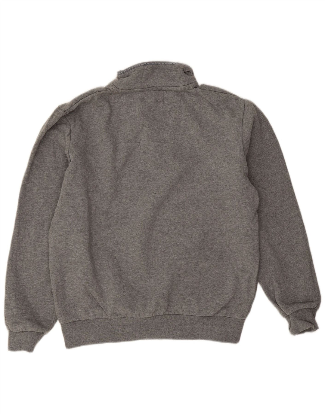 Crew Clothing Hanorac pentru bărbați cu fermoar și gât Jumper Bumbac mediu gri