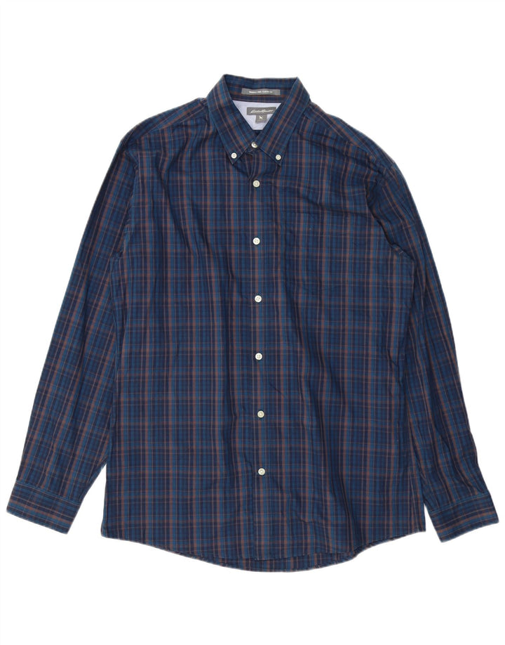 Cămașă pentru bărbați Eddie Bauer, cu potrivire clasică, mare, albastru bleumarin din bumbac