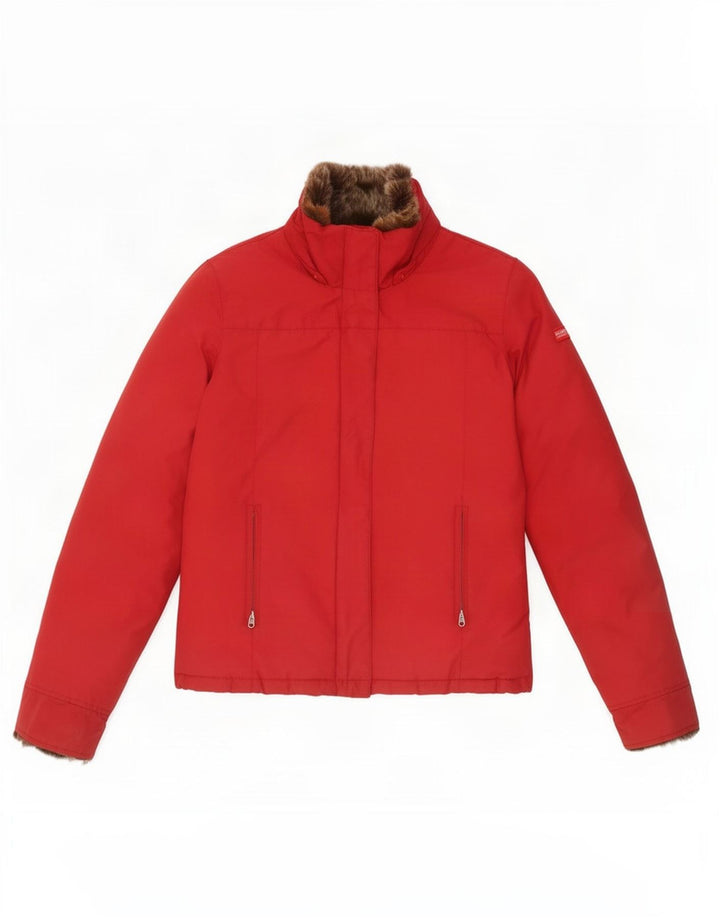 Jachetă căptușită pentru fete Woolrich 13-14 ani, bumbac roșu