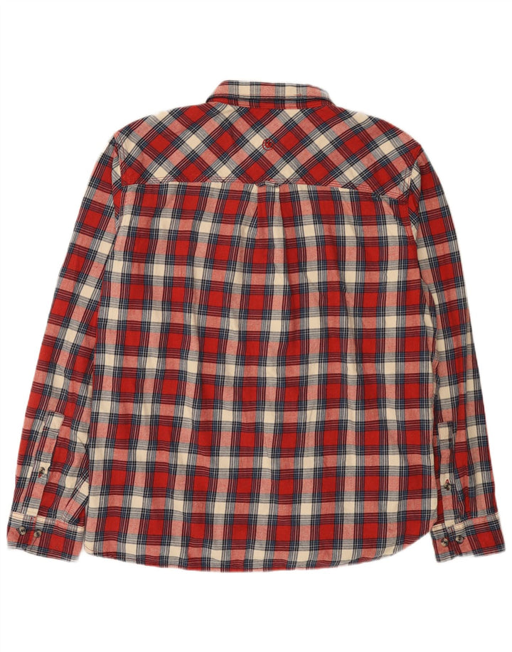 Cămașă de flanel pentru bărbați Fat Face, XL, roșu, din bumbac