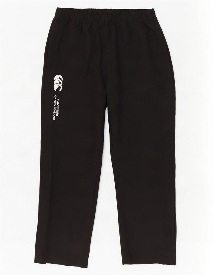 Pantaloni de vânt cu grafică Canterbury pentru bărbați, poliester negru 2XL
