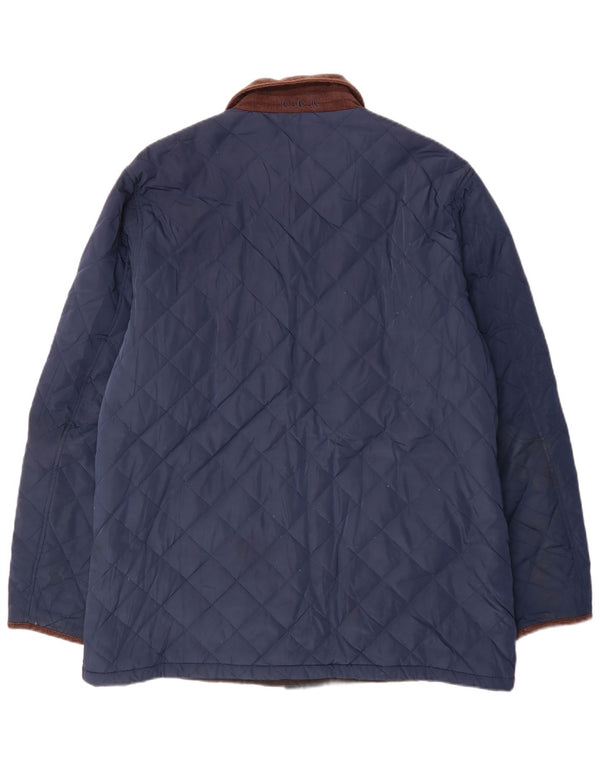 Crew Clothing Jachetă matlasată pentru bărbați UK 44 2XL Bleumarin Poliester color bloc