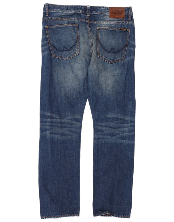Blugi drepti pentru bărbați Superdry W34 L32 Bumbac albastru