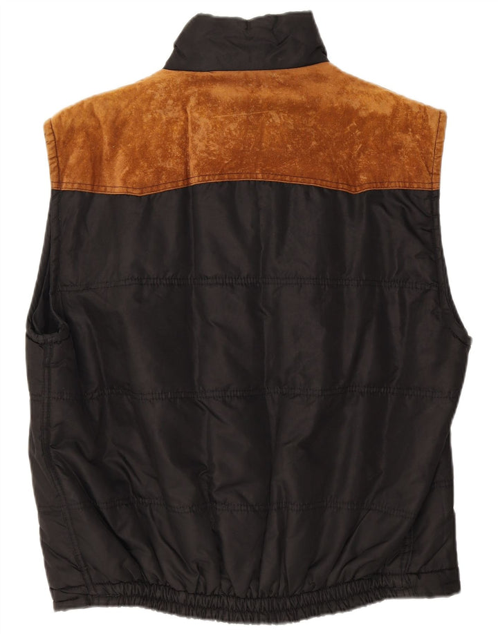 Gilet Vintage pentru bărbați căptușit UK 38 Medium Black Poliester