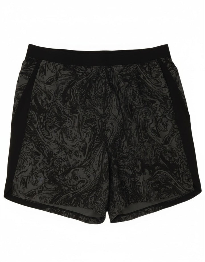 Pantaloni scurți sport Under Armour pentru bărbați cu model abstract, mari, negru