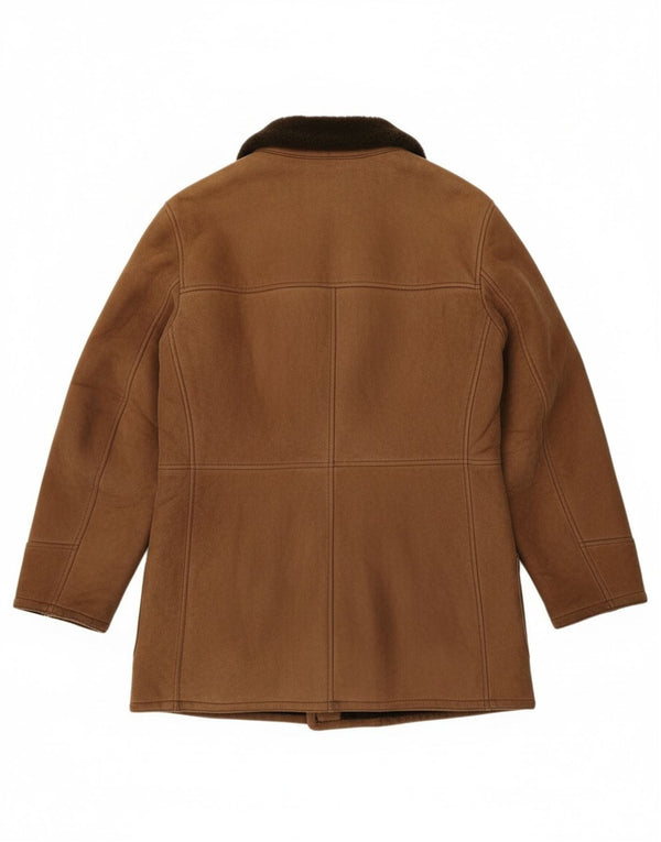 Jachetă din shearling pentru bărbați de epocă, 36, maro mic