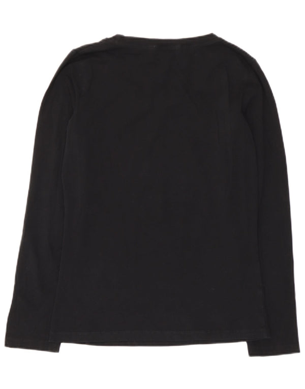 Top grafic Moschino pentru femei cu mânecă lungă UK 12 Medium Black