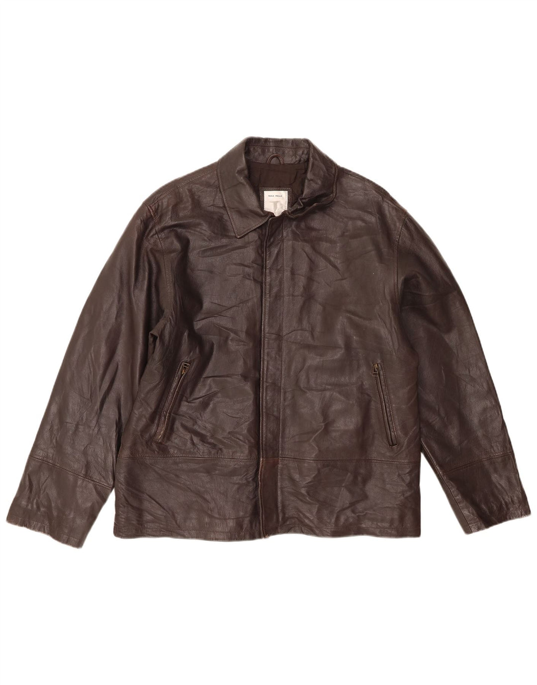 CONBIPEL Mens Leather Jacket IT 52 XL Brown Leather