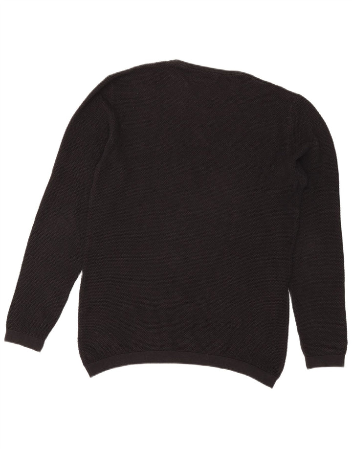 Pulover pentru bărbați Zara, cu decolteu, mare, negru