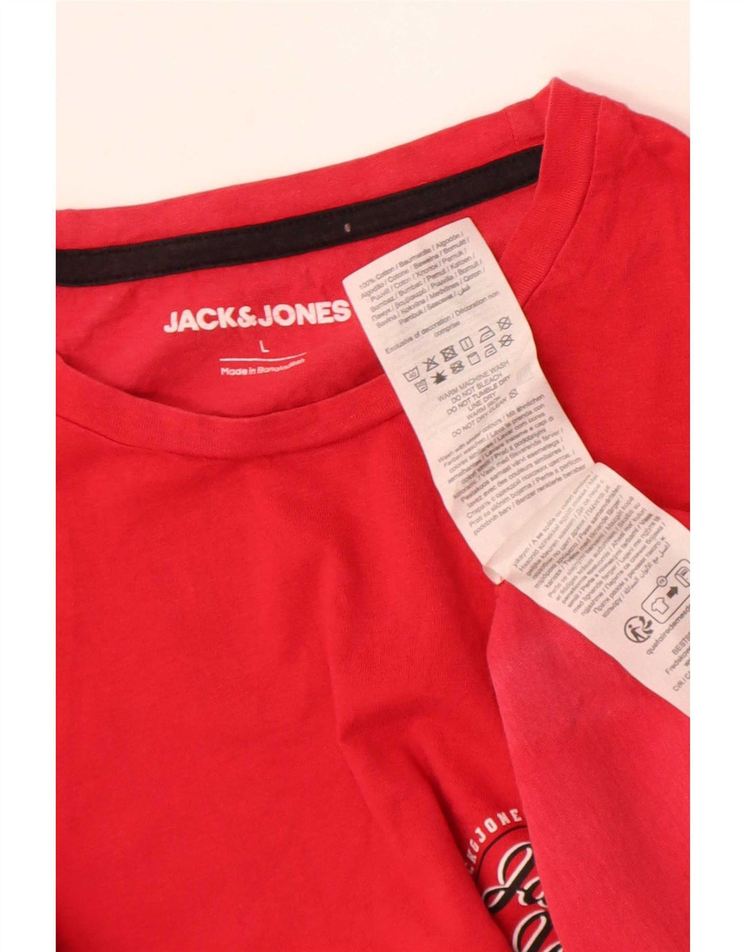 Tricou Jack & Jones pentru bărbați Top mare bumbac roșu