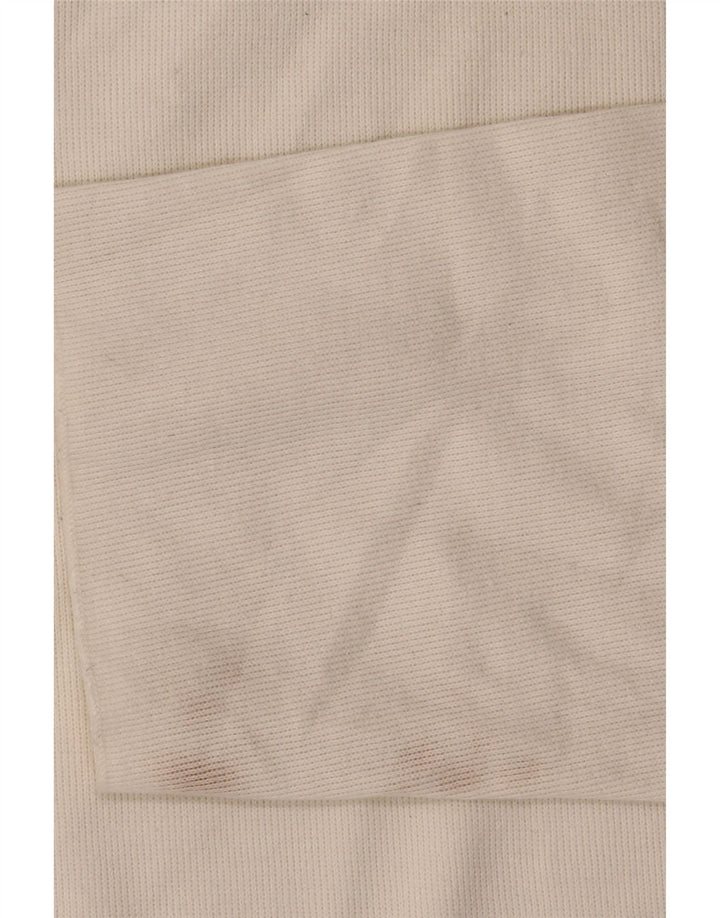 Top crop supradimensionat Zara pentru femei cu mânecă lungă UK 14, bumbac alb mediu