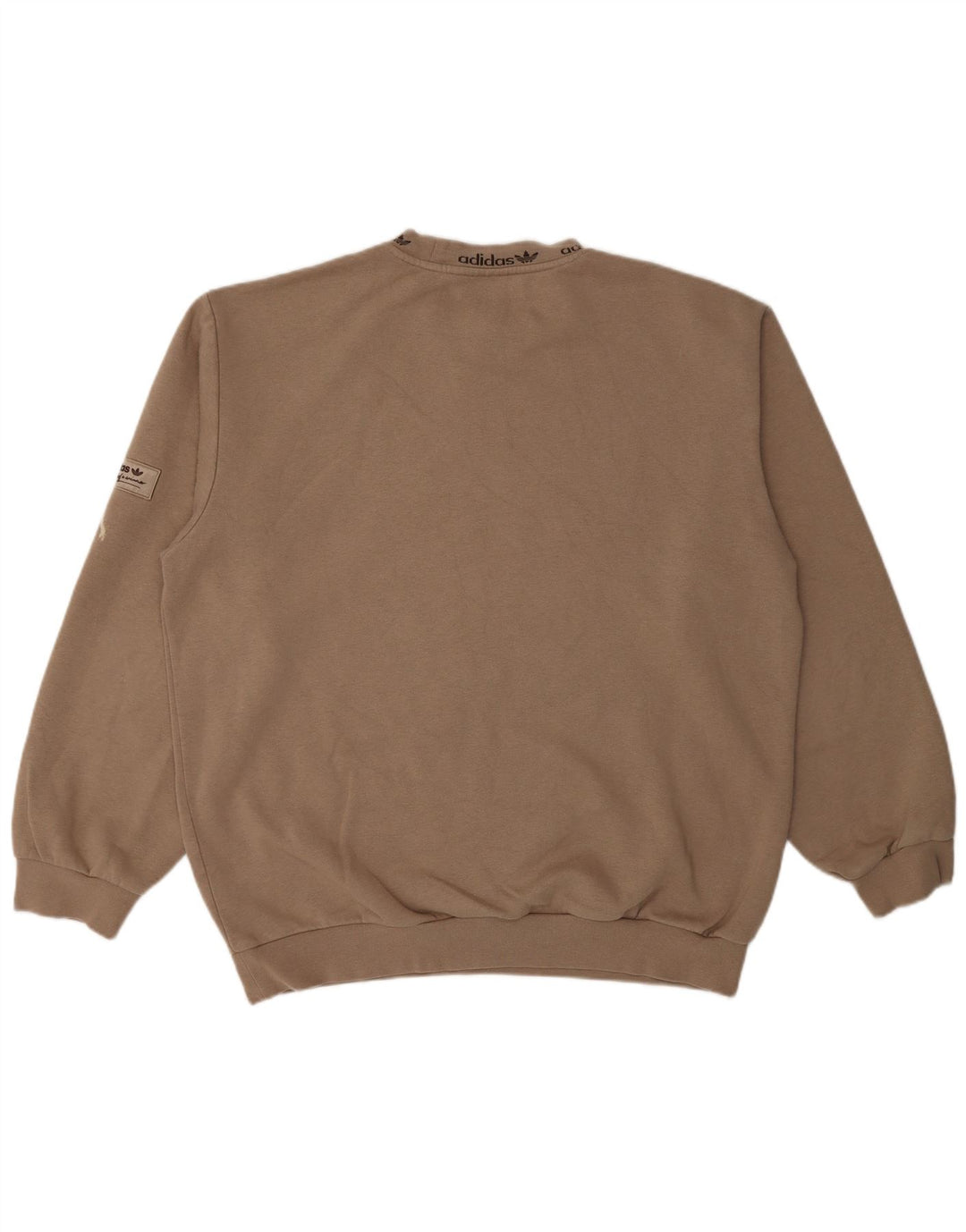 Hanorac grafic pentru bărbați Adidas Jumper mediu, bej, bumbac