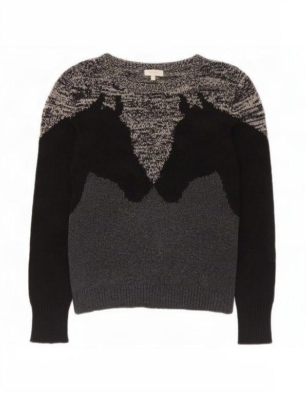 Pulover Hobbs pentru femei, cu grafică, cu gât de barcă, UK 8, mic, negru, color block