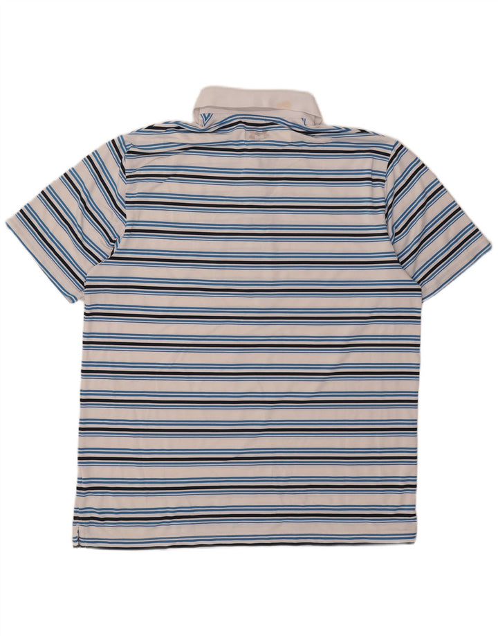 Tricou polo Under Armour pentru bărbați XL, poliester cu dungi albe