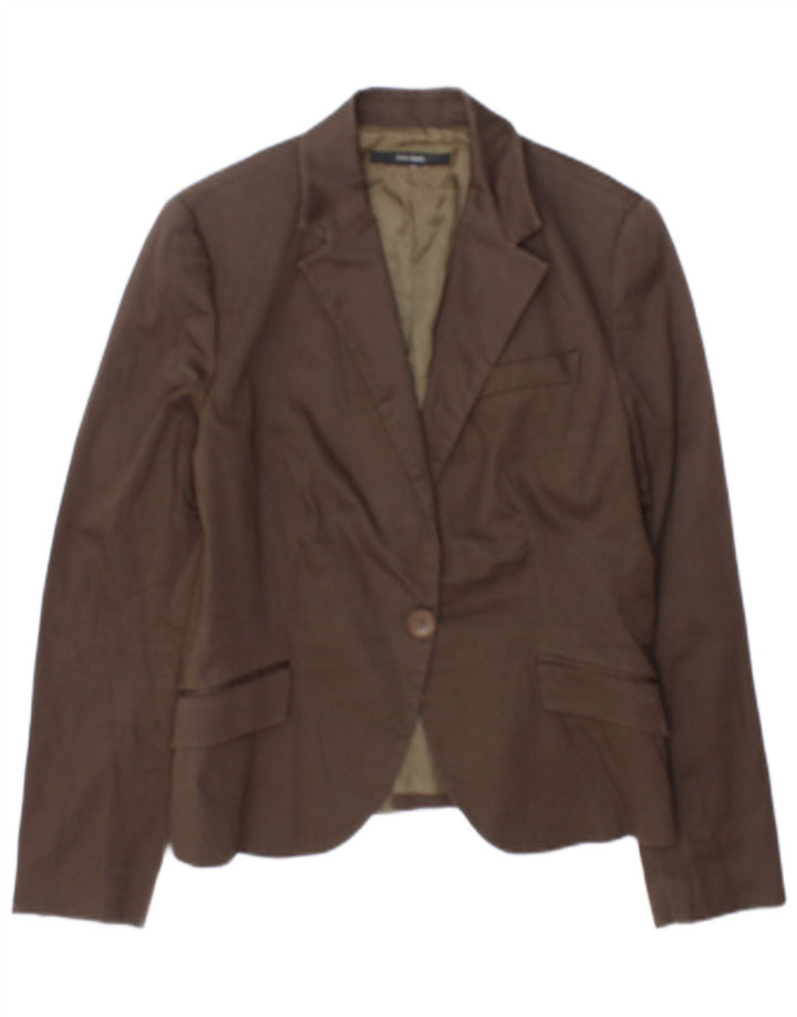 Jachetă Blazer Femei Zara 1 Buton UK 8 Maro Mic