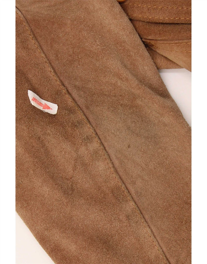 Jachetă Bomber Vintage pentru bărbați din piele intoarsa IT 52 XL din piele maro
