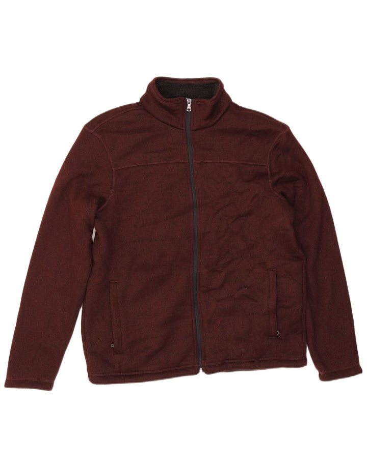 Jachetă de top pentru trening Sherpa pentru bărbați Marks & Spencer, poliester burgundă mediu