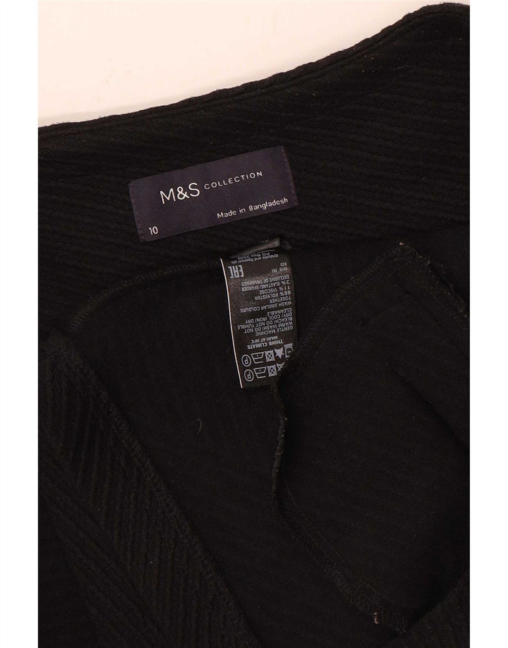 Jachetă pentru femei Marks & Spencer cu fermoar complet, UK 10, cu dungi negre mici