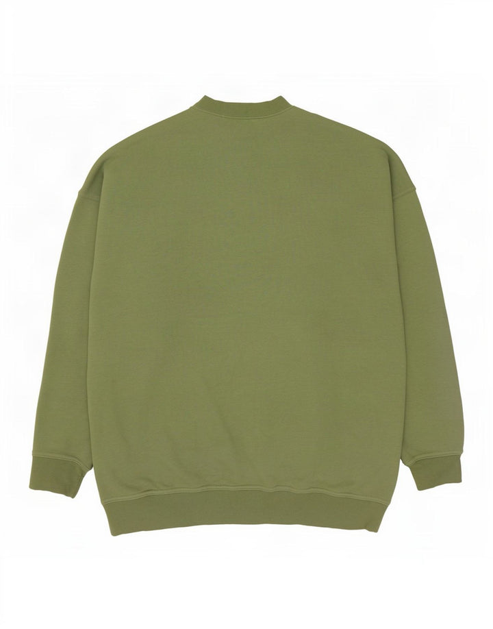 Hanorac Nike pentru bărbați, cu tăiere lejeră, pulover mic, verde, bumbac