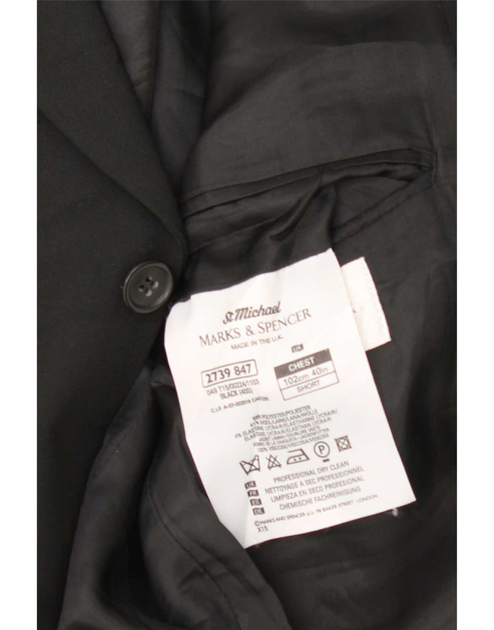 Jachetă pentru bărbați Marks & Spencer St. Michael cu 3 nasturi, UK 40 Medium Black