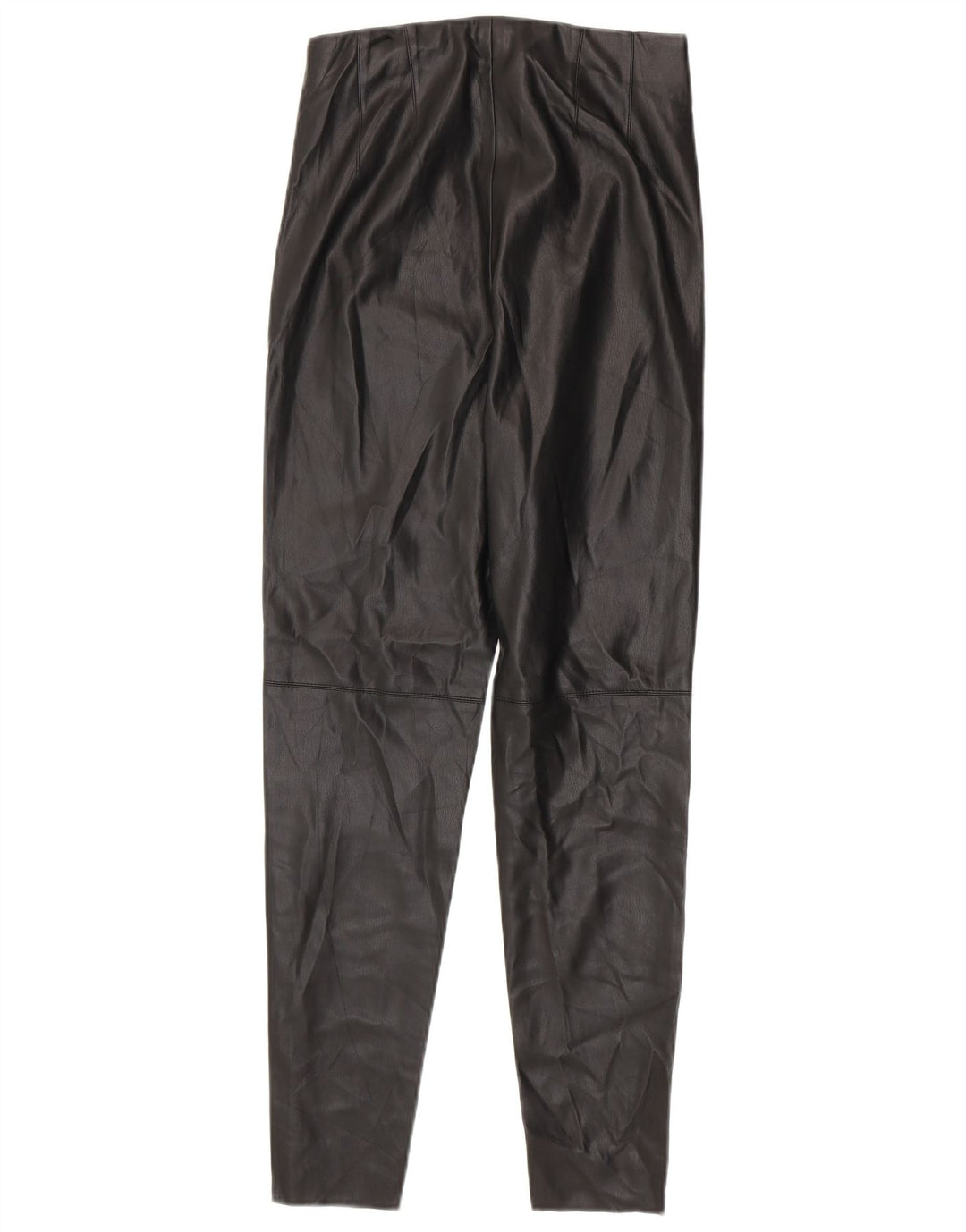 Leggings din piele artificială pentru femei Zara Mediu L28 L27 Poliuretan negru