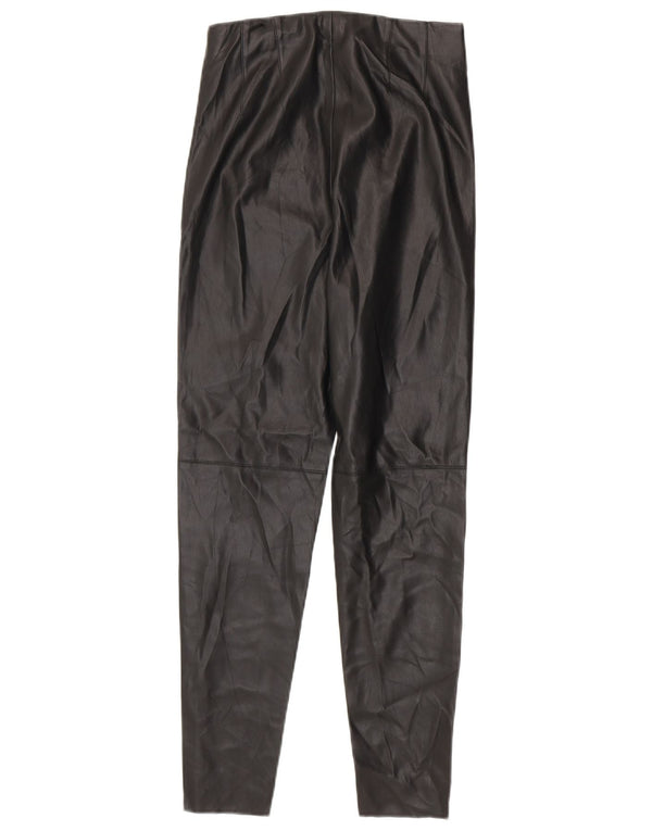 Leggings din piele artificială pentru femei Zara Mediu L28 L27 Poliuretan negru