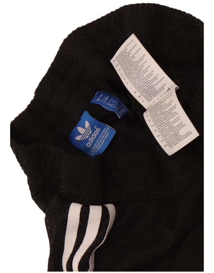 Pantaloni scurți sport Adidas pentru femei UK 8 Small Negru Poliester