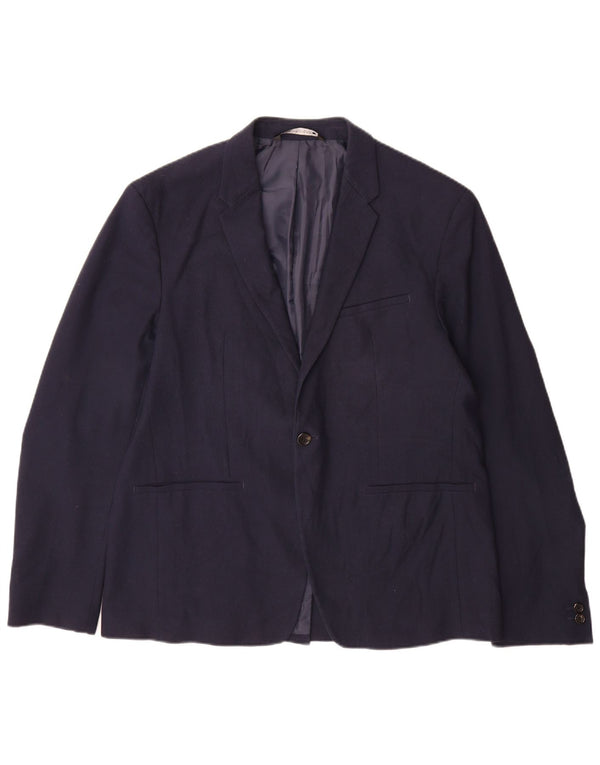 Blazer pentru bărbați Zara cu 1 nasture EU 54 XL Bleumarin