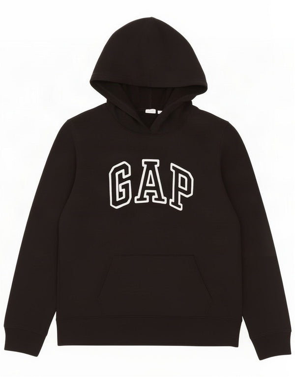 Pulover Gap pentru femei cu capota cu grafică UK 14, bumbac mediu negru