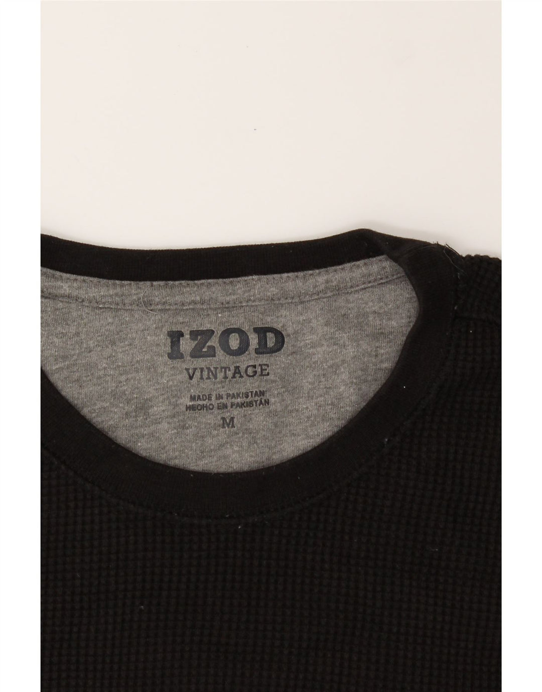 IZOD Mens Top Long Sleeve Medium Black Cotton Vintage Izod and Second-Hand Izod from Messina Hembry 