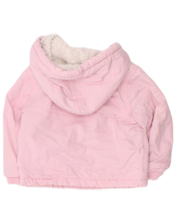 Jachetă de vânt cu glugă Carhartt pentru fetițe, 12-18 luni, bumbac roz