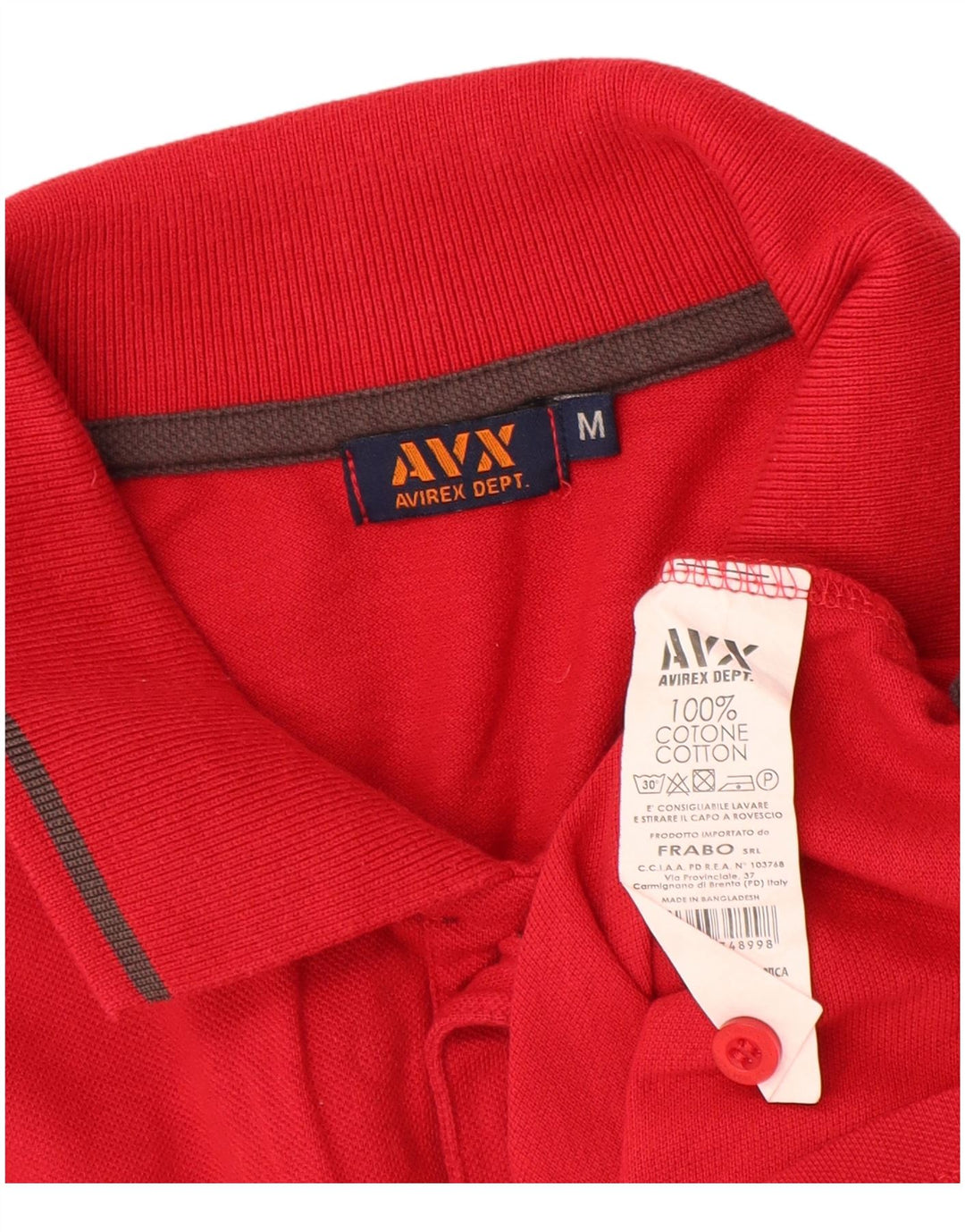 Tricou polo Avirex pentru bărbați, bumbac roșu mediu