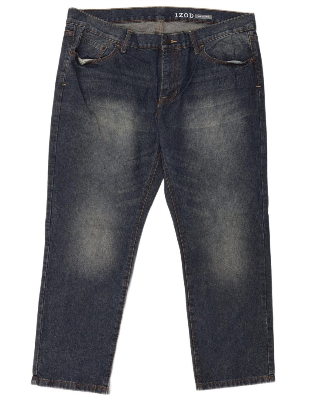 IZOD Blugi slim drepte pentru bărbați W40 L30 bumbac albastru