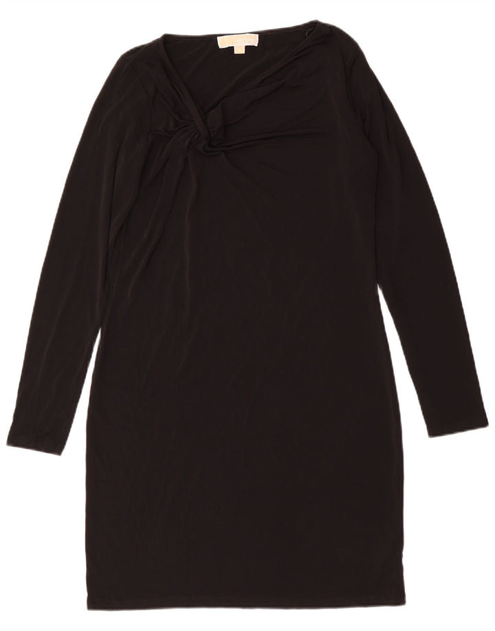 Rochie bodycon cu mânecă lungă pentru femei Michael Kors UK 14 Poliester mediu negru