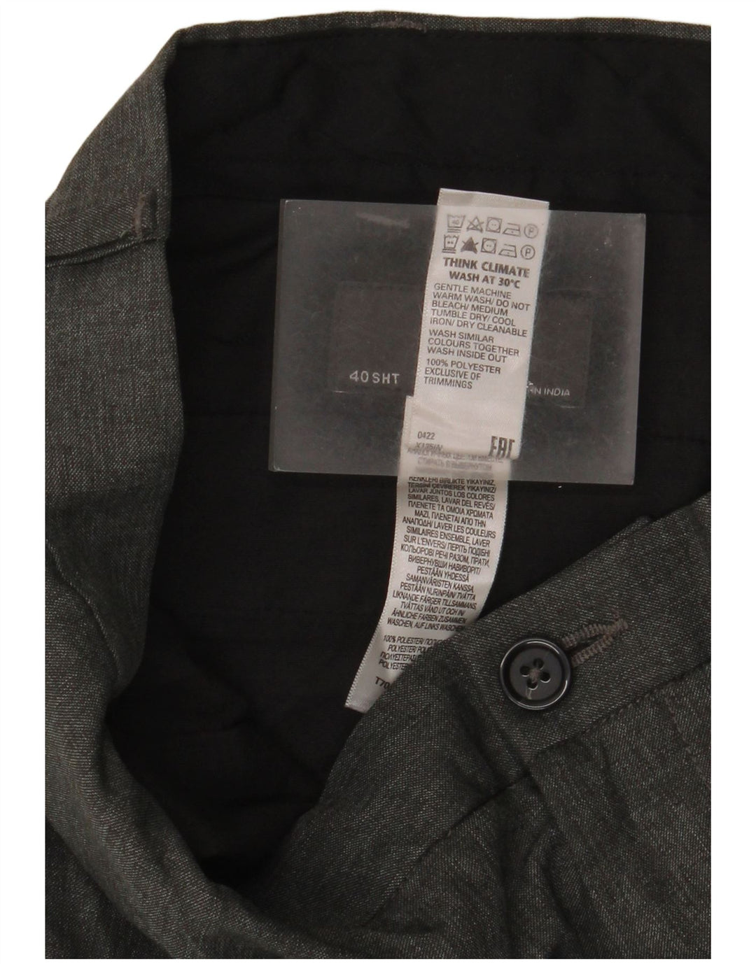 MARKS & SPENCER Pantaloni chino slim pentru bărbați L40 L29 poliester gri