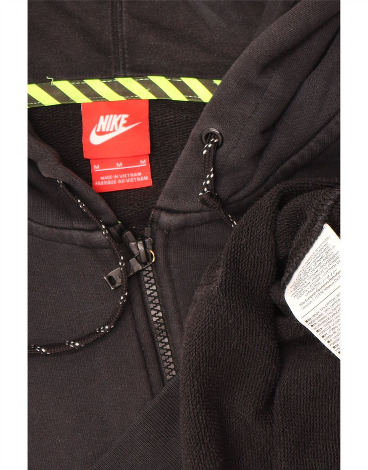 Pulover Nike Crop Graphic Oversized, cu fermoar, pentru femei UK 14 Medium Black