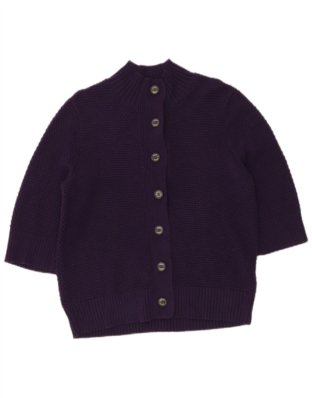 Pulover CHAPS cardigan cu mâneci 3/4 pentru femei UK 12 Mov mediu