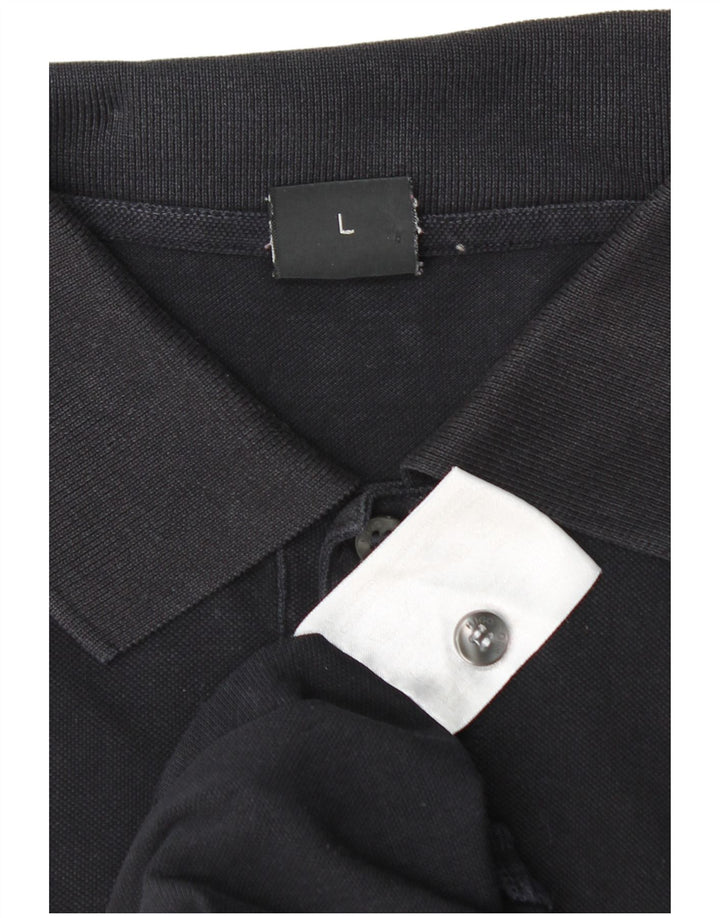 Cămașă polo pentru bărbați Hugo Boss, mare din bumbac bleumarin